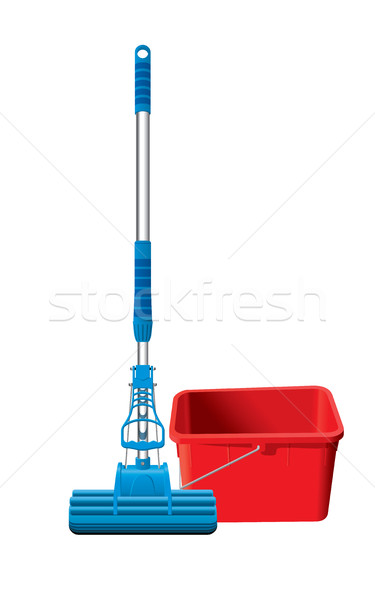 375x600 Mop And Bucket Vector Illustration Alexey Chechulin (Swillskill