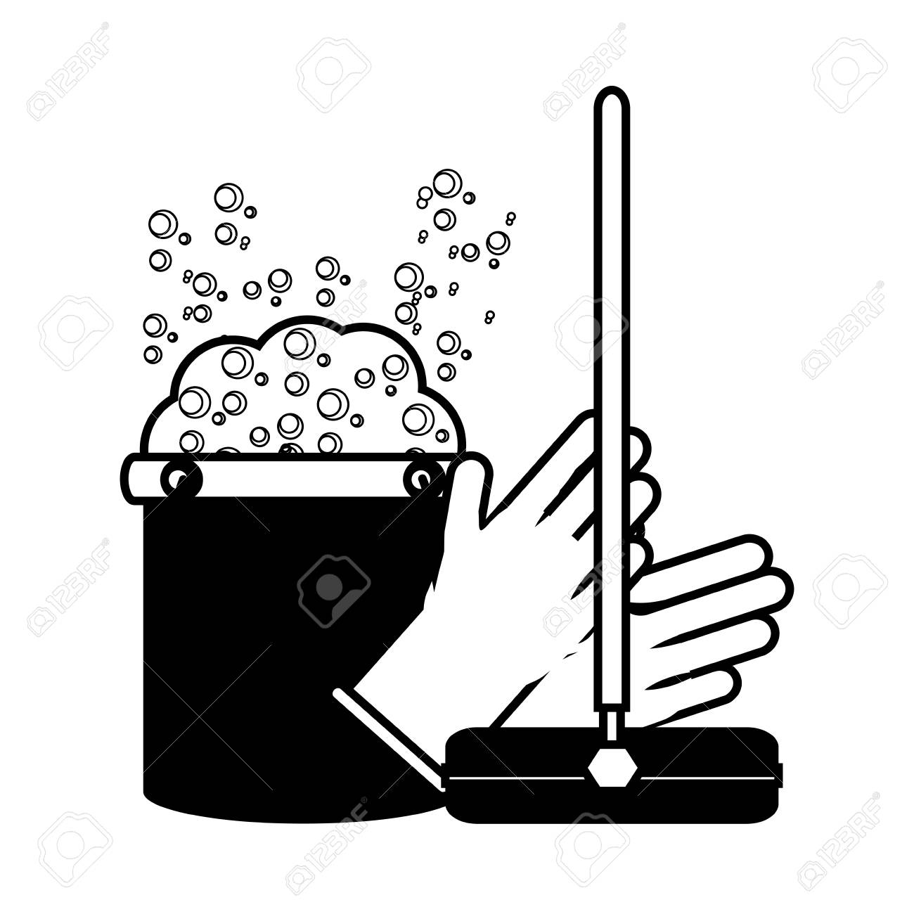 1300x1300 Collection Of Free Cleansed Clipart Mop Bucket. Download On Ubisafe