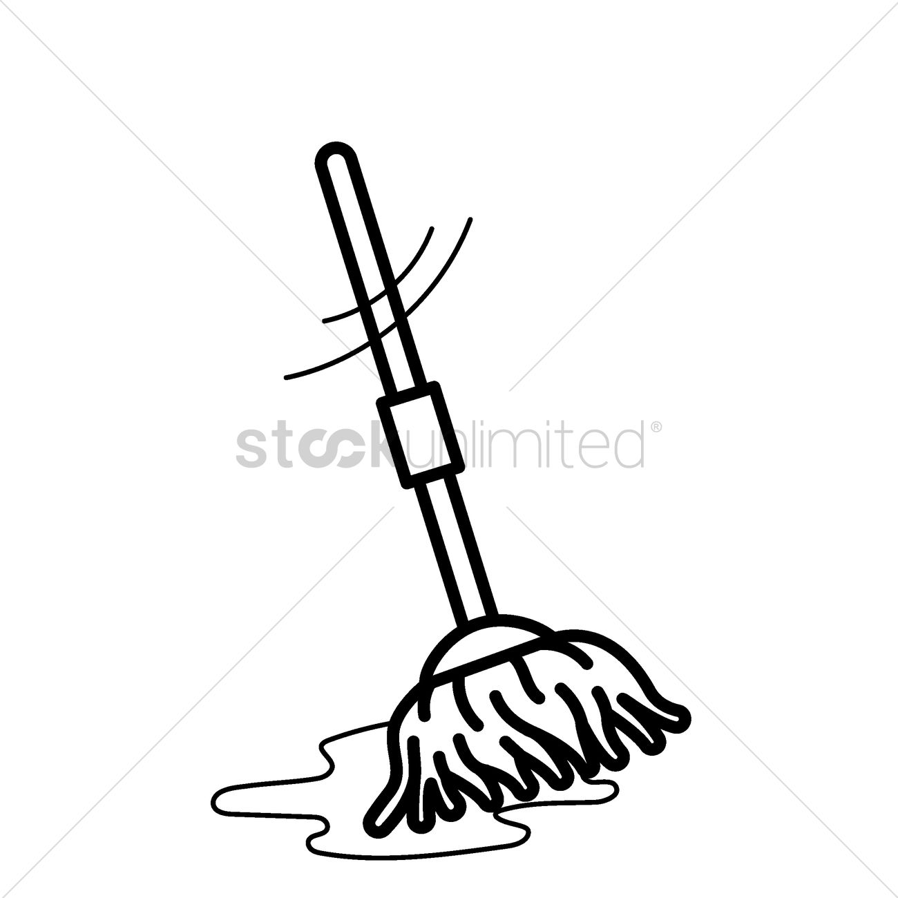 1300x1300 Cleaning Mop Vector Image