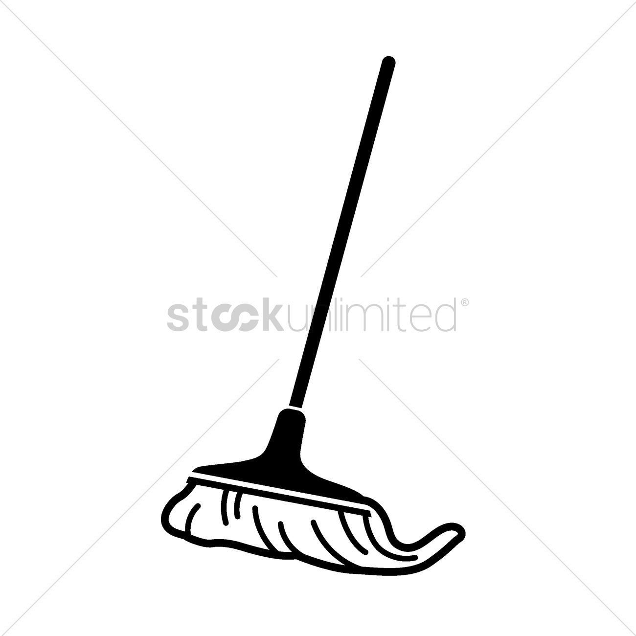 1300x1300 Cleaning Mop Vector Image