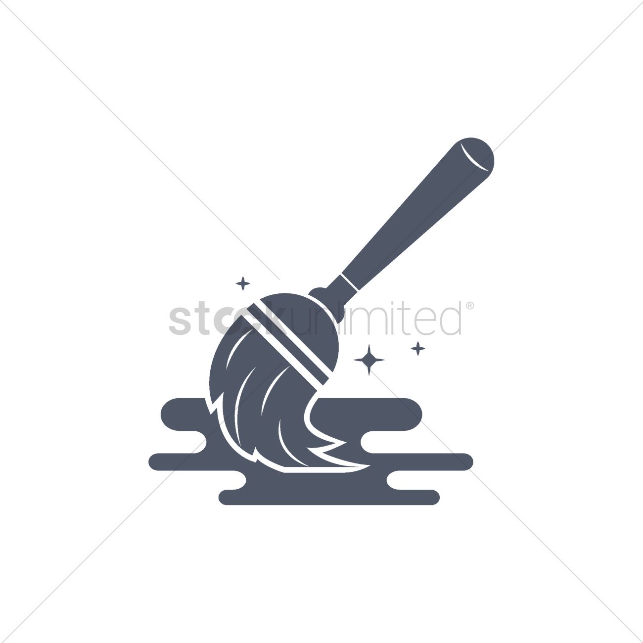 1300x1300 Cleaning Mop Vector Image