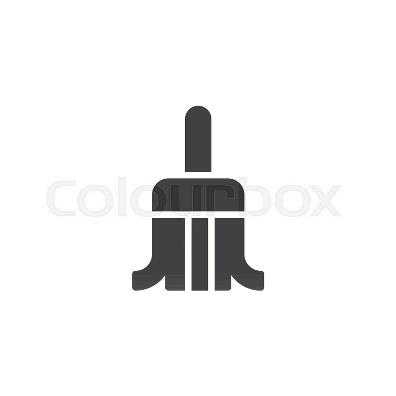 800x800 Cleaning Mop Vector Icon. Filled Flat Sign For Mobile Concept And