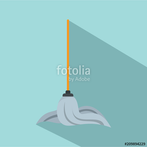 499x500 Mop Icon. Flat Illustration Of Mop Vector Icon For Web Design