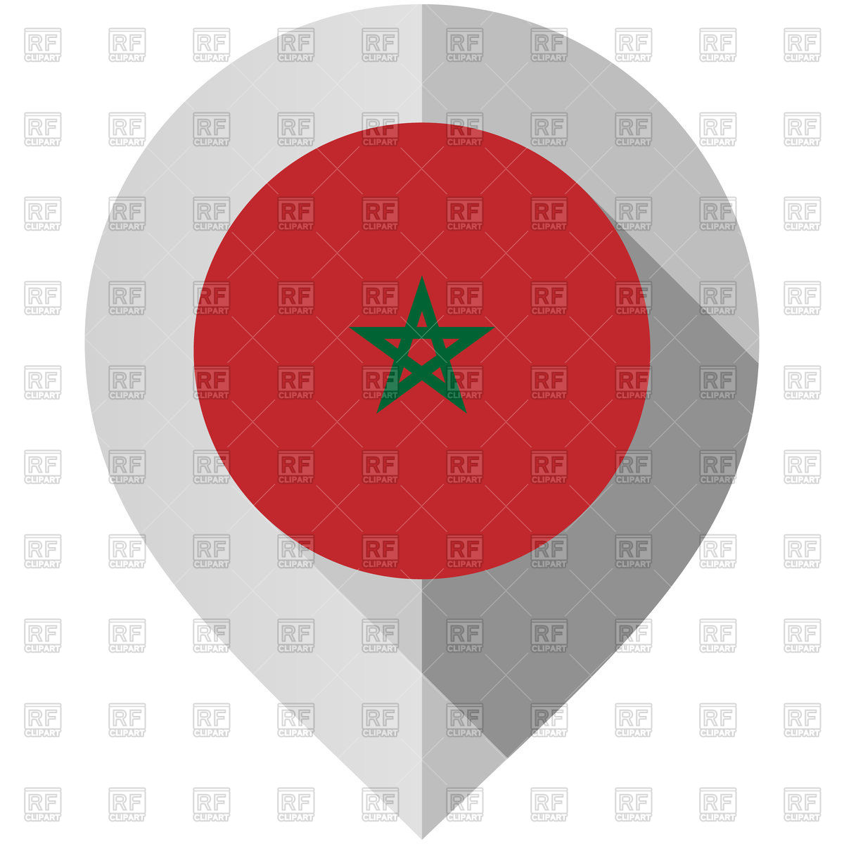 1200x1200 Map Marker With Flag Of Morocco Vector Image Vector Artwork Of