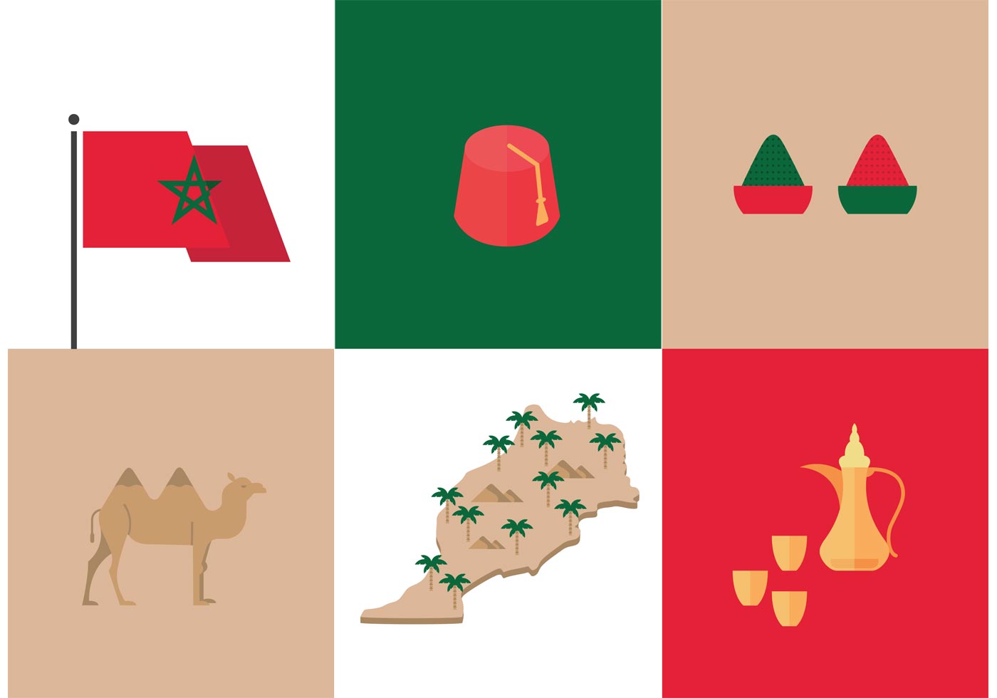 1400x980 Morocco Culture Vectors