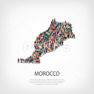 360x360 People Map Country Morocco Vector Stock Images