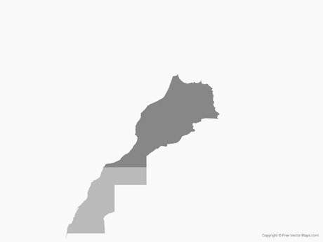 460x345 Vector Maps Of Morocco Free Vector Maps