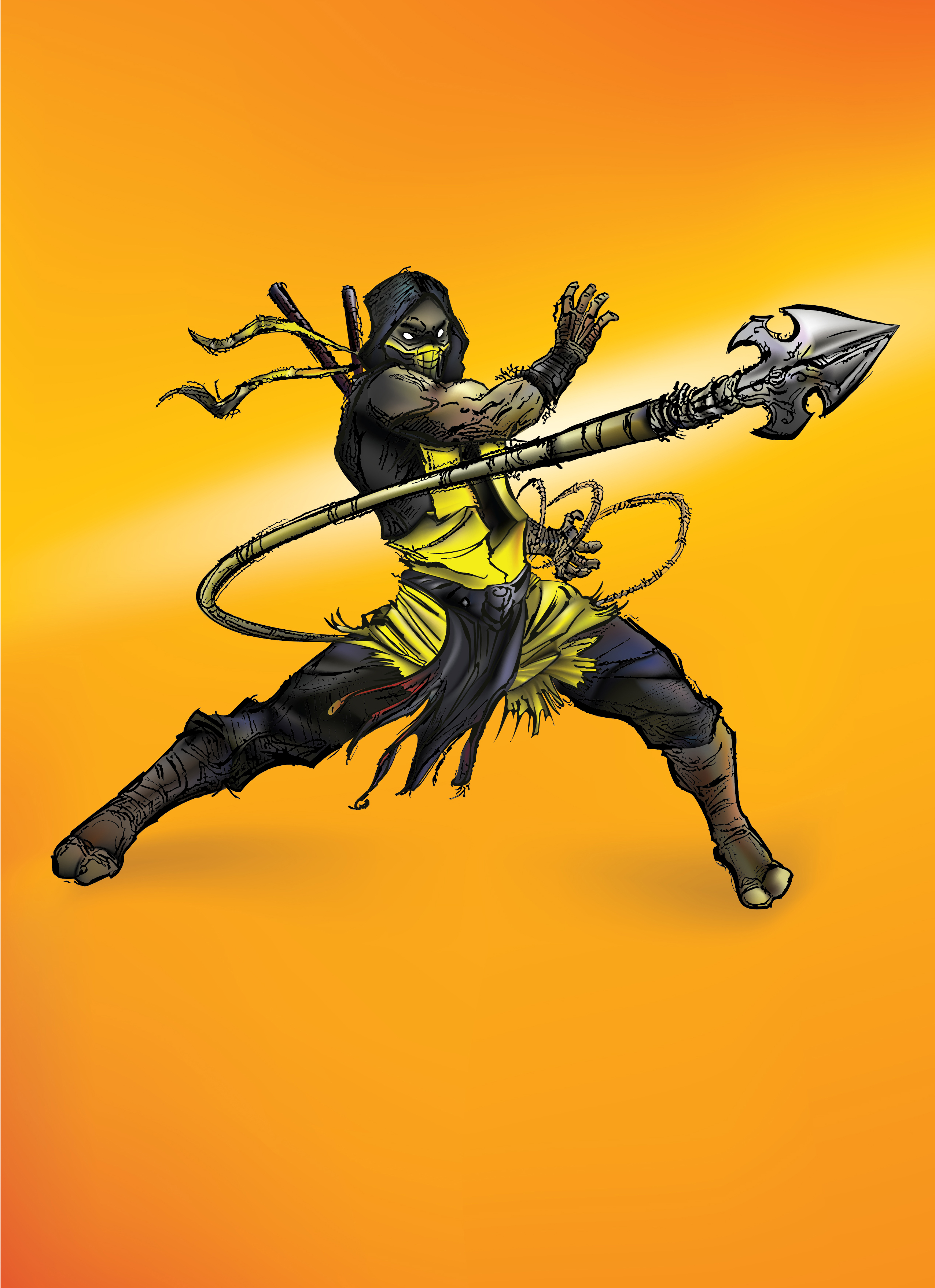 2551x3514 Vector Scorpion From Mortal Kombat Ikrivonosov