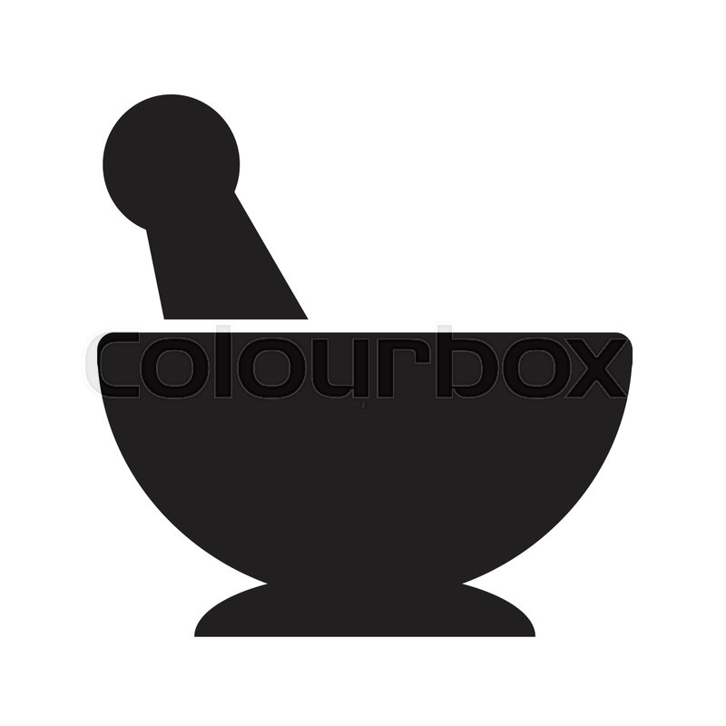 800x800 Mortar Pestle Icon Illustration Design Stock Vector Colourbox