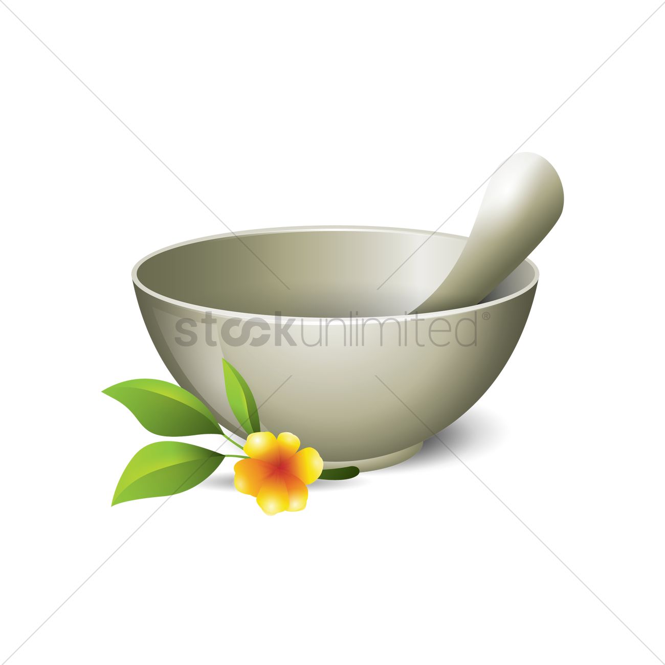 1300x1300 Spa Mortar And Pestle Vector Image