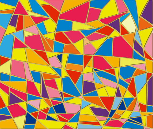 500x424 Colorful Glass Mosaic Vector Background Set Free Vector In