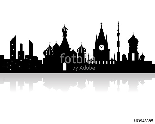 500x400 Moscow Silhouette Stock Image And Royalty Free Vector Files On