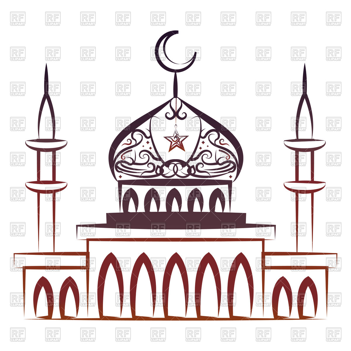 1200x1200 Ornate Colorful Mosque Vector Image Vector Artwork Of