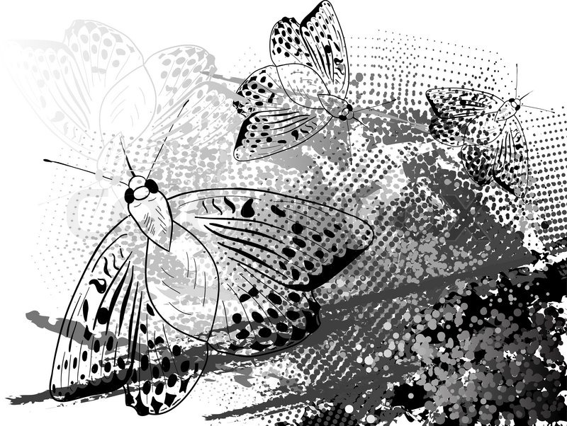 800x602 Dark Abstract Background With Moth Stock Vector Colourbox