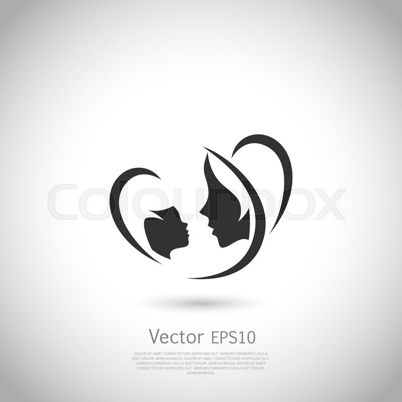 800x800 Logo Mother And Her Baby. Healthcare Or Baby Shop Logo. Template