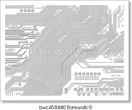 437x364 Art Print Of Motherboard