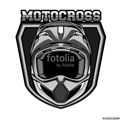 500x500 Motocross Helmet Monochrome Stock Image And Royalty Free Vector