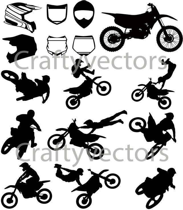 642x736 Motocross Vector File Svg Etsy
