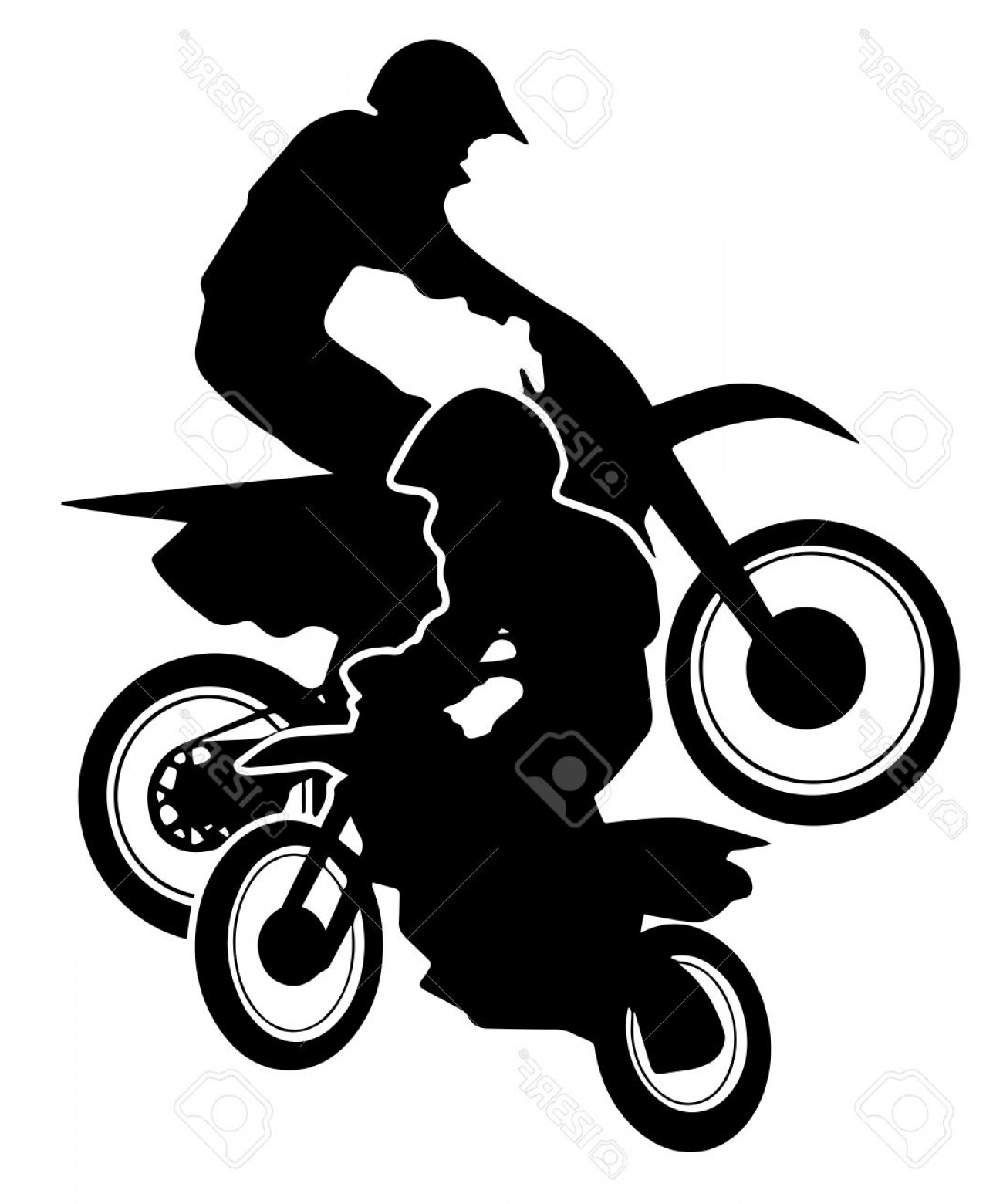 1300x1560 Photostock Vector Motocross Dirt Bikes Silhouette Sohadacouri