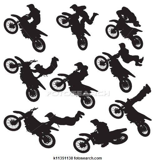 500x520 Motocross Freestyle Silhouette Clip Art Panno Iz Gipsa