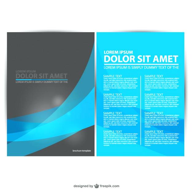 626x626 Blue And Black Brochure Template Free Vector Graphics Templates