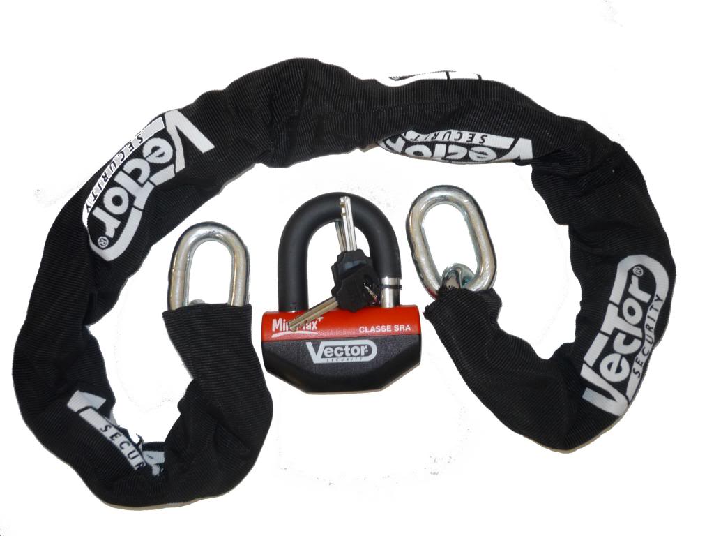 1024x768 Chain Safety Lock Xena Vector 120 Cm + Padlock Sra Scooter