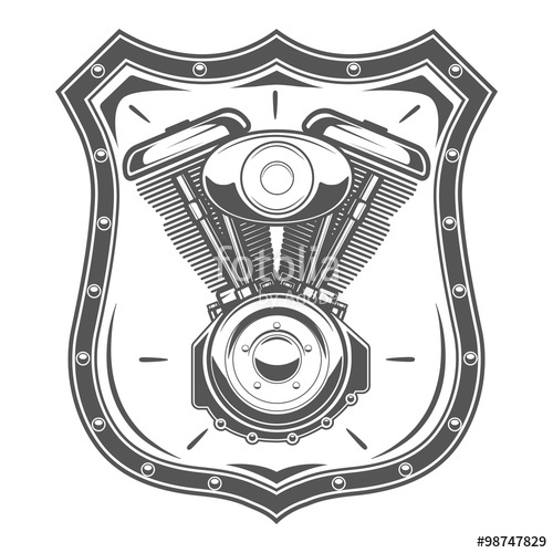 500x500 Motorcycle Engine Emblem Stock Image And Royalty Free Vector