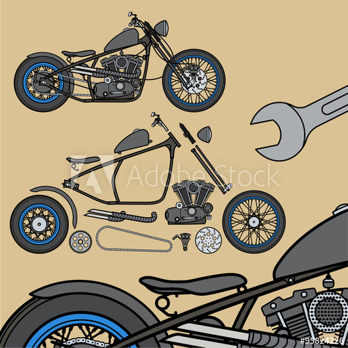 Motorcycle Parts Vector at GetDrawings | Free download