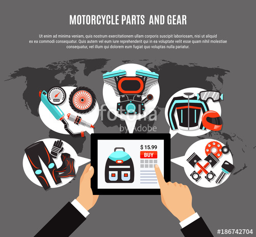 500x462 Online Shopping Of Motorcycle Parts Stock Image And Royalty Free