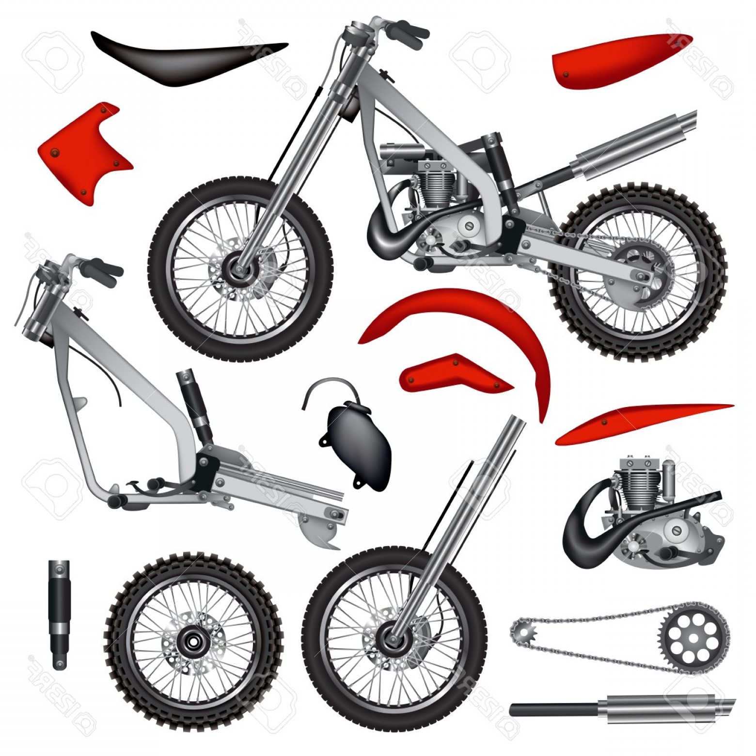 Motorcycle Parts Vector at GetDrawings | Free download