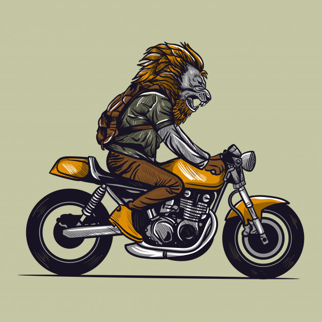626x626 Motorcycle Rider Vector Illustration Vector Premium Download