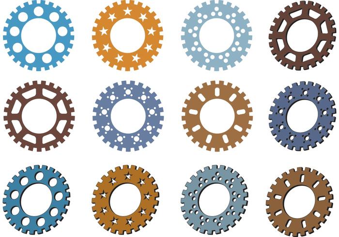 700x490 Colorful Bike Sprocket Vectors
