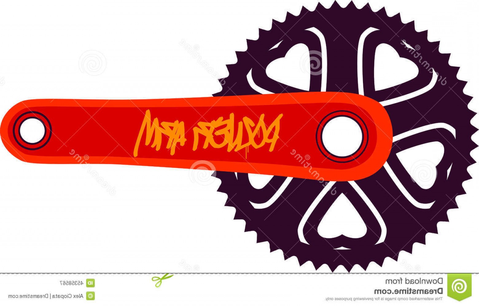 1560x999 Stock Illustration Bike Chainring Vector Illustration Graffiti