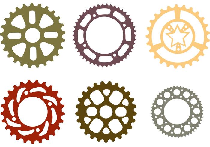 700x490 Bike Sprocket Flat Vector Set