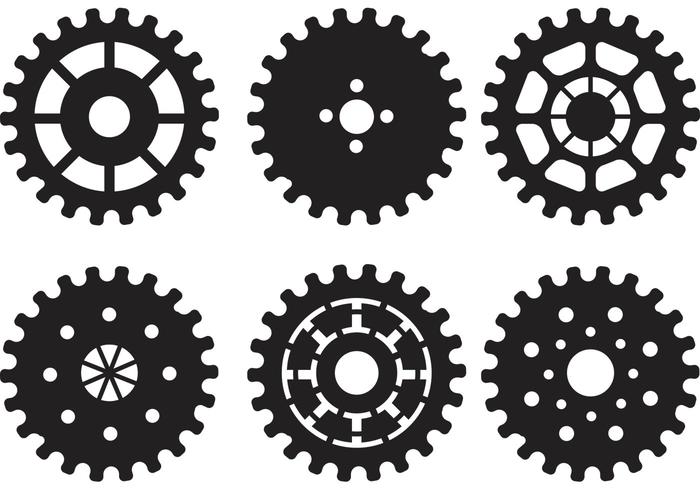 700x490 Bike Sprocket Vector Silhouettes