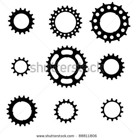 450x470 Bike Cog Tattoo Vector Bicycle Freewheel Cogs (Sprockets, Gears