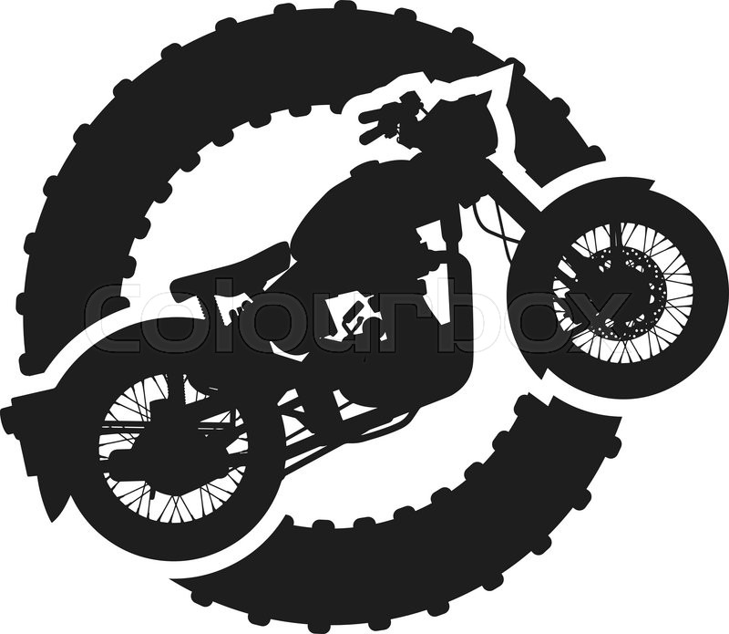 800x695 Motorcycle Inside Tyre Vector Icon On White Stock Vector Colourbox