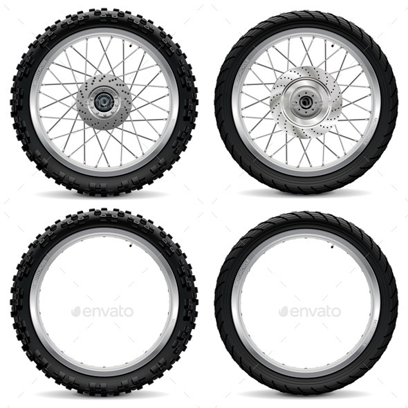 590x590 Vector Motorcycle Wheel Icons By Dashadima Graphicriver