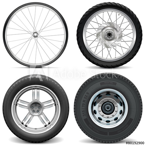500x500 Vector Tires For Bicycle Motorcycle Car And Truck
