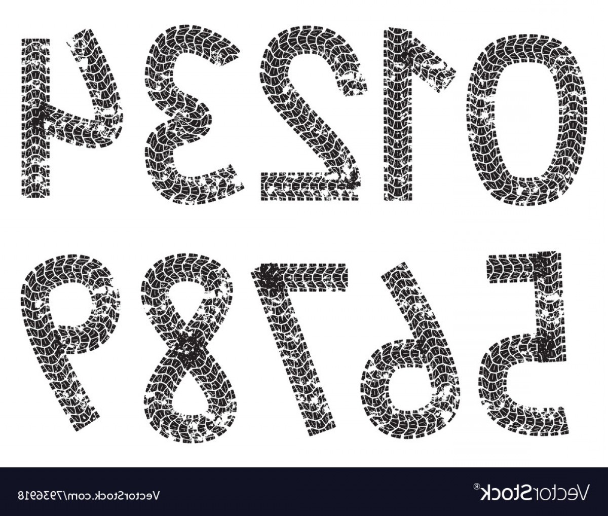 1200x1018 Digits Made From Motorcycle Tire Tracks Vector Arenawp