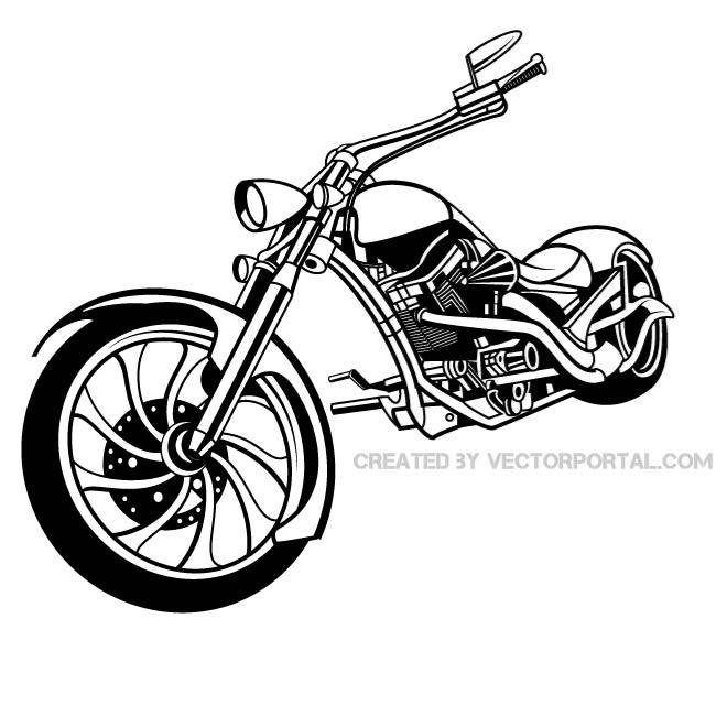 660x660 Free Motorcycle Vector Illustration.eps Psd Files, Vectors