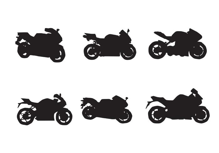 700x490 Free Motorcycle Vector Silhouettes Two