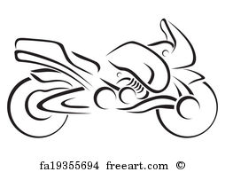 254x194 Free Art Print Of Motorcycle Vector Art. Moto Freeart Fa30906675