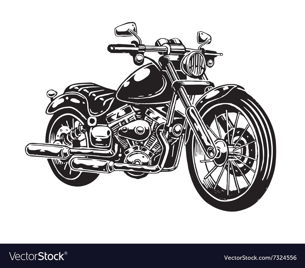 1000x880 Hand Drawn Motorcycle Vector 7324556