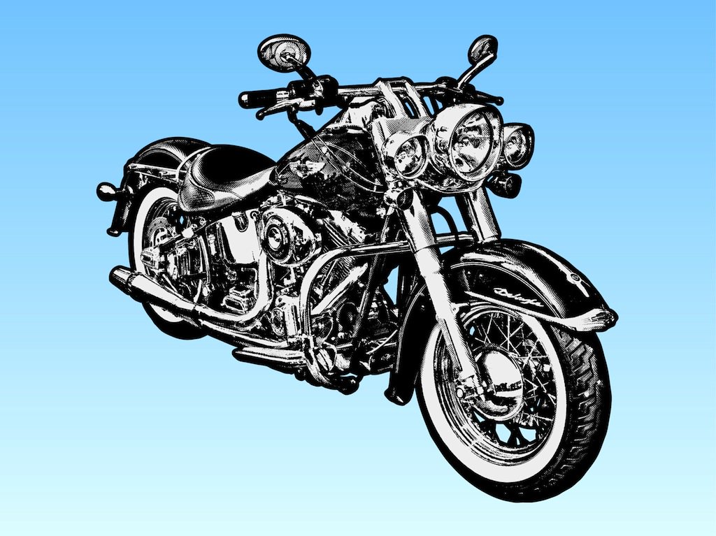 1024x767 Harley Davidson Motorcycle Vector Art Amp Graphics