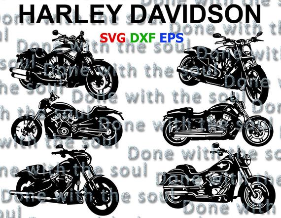 570x441 Harley Davidson Vector Motorcycle Cut Motorcycle Vector Etsy