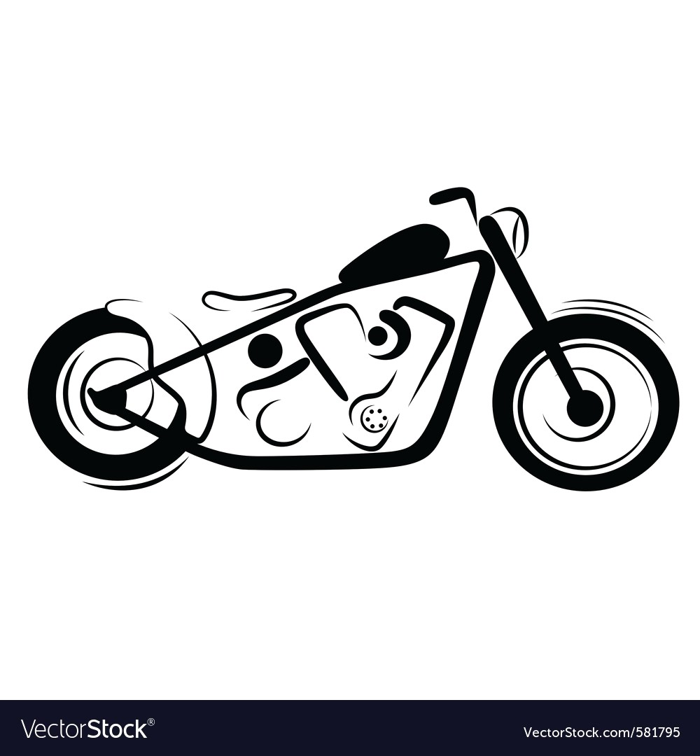 1000x1080 Chopper Motorcycle Vector 581795 11