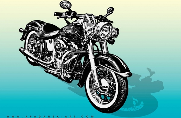 600x392 Motorcycle Vector Graphics Free Vector In Adobe Illustrator Ai