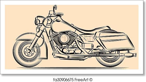 560x316 Free Art Print Of Motorcycle Vector Art. Moto Freeart Fa30906675