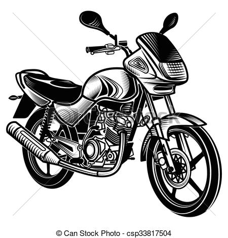 450x470 Motorcycle Vector Illustration. Motorcycle Vector Illustration